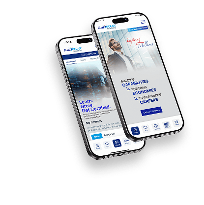 Blue Ocean Academy app on mobile