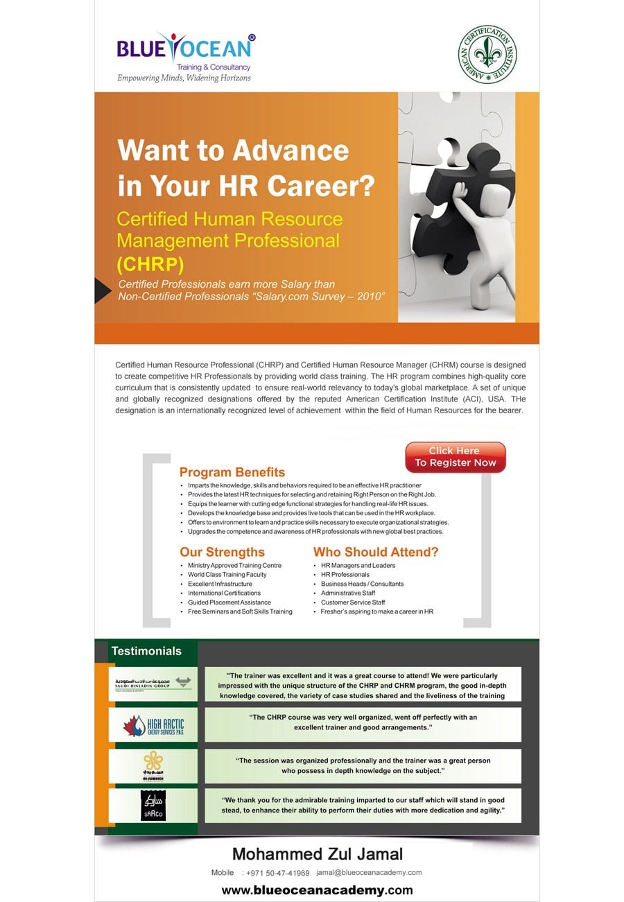 advance your career in chrp chrm