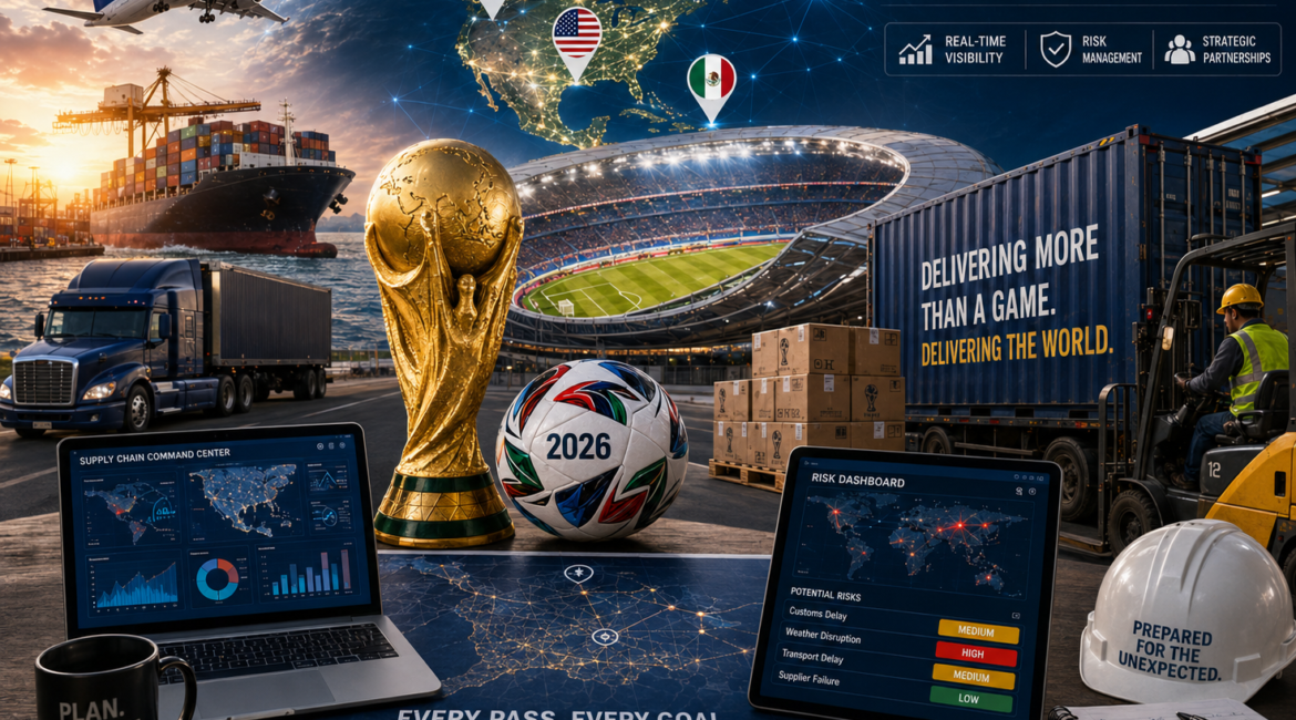 Supply chain and logistics operations supporting the FIFA World Cup 2026 across the USA, Canada, and Mexico